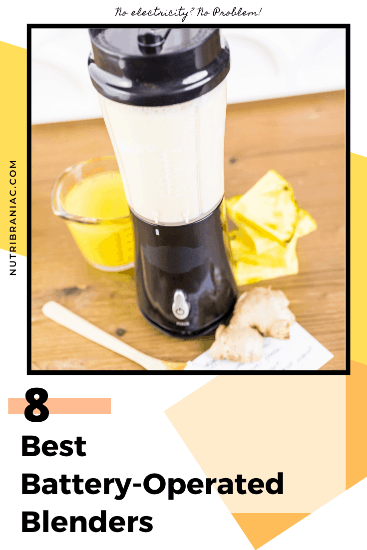 Looking for a portable blender that you can take to the gym or work and not have to plug it in? We break down the best 8 battery-powered blenders on the market today.  These small blenders will easily fit in your gym bag or purse-no strings attached.  These versatile blenders will let you make everything from smoothies to juice. #bestblendermachine #bestblenderforsmoothies #bestblenderforjuicing #juicingrecipes #smallblendersmoothies #portableblenderbottle #healthandwellness