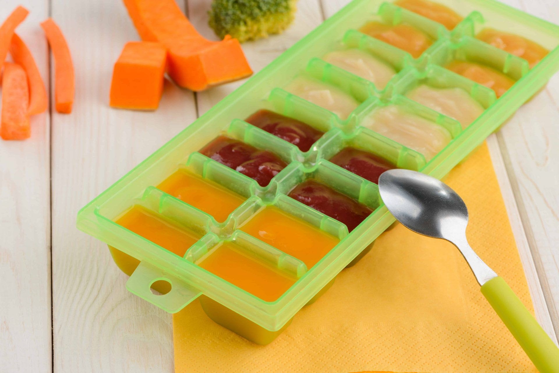 Multiportion container with baby food