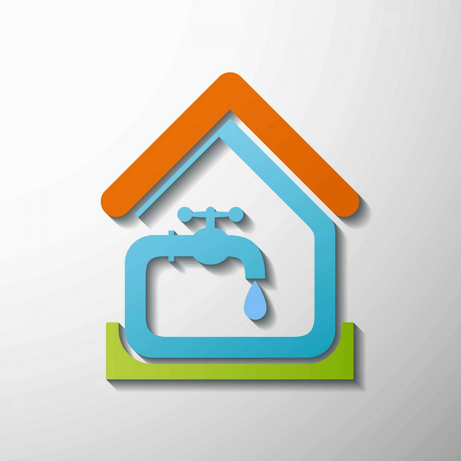 Illustration of a house and water tap